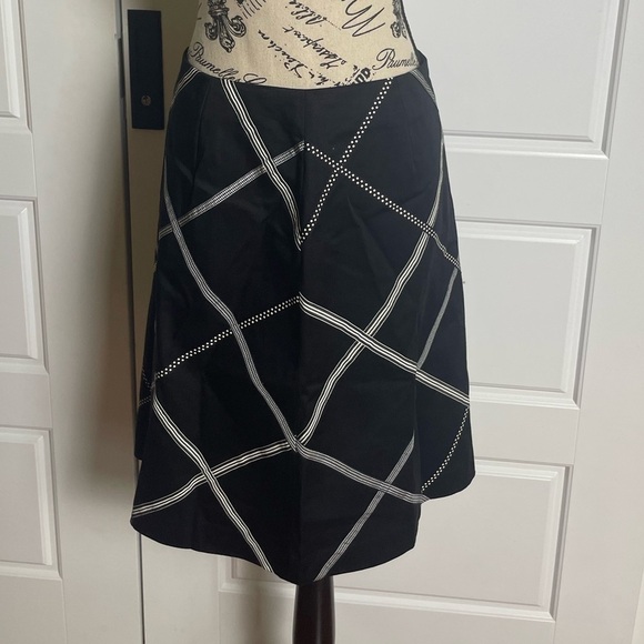 Talbots Dresses & Skirts - Talbots Black and White Cotton Ribbon A-line Skirt